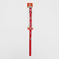 Ошейник "Косточки и стразы", 38 х 1,5 см, красный
