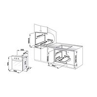 Духовой шкаф Gefest ДГЭ 621-01 Б, газоэлектрический, белый/стекло