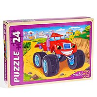 Макси-пазл Веселый джип 24 элемента