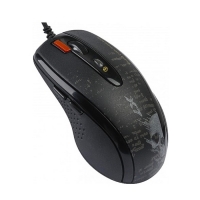 Мышь A4 V-Track F5, игровая, проводная, лазерная, 3000 dpi, USB, черная, рисунок