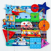 Геоборд  с доп. элементами "Машинки"   20х20 см
