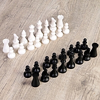 Фигуры шахматные обиходные пластиковые  (король h=7.2 см, пешка 4 см)