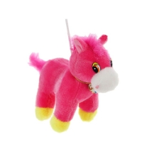 Мягкая игрушка-присоска "Лошадь с колокольчиком" цвета МИКС