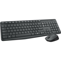 Комплект клавиатура и мышь Logitech MK235, беспроводной, мембранный, 1000 dpi, USB, черный