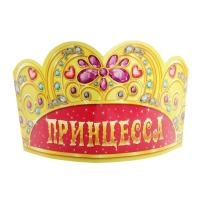 Корона картонная "Принцесса", набор 6 шт