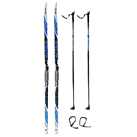 Комплект лыжный БРЕНД ЦСТ Step, 195/155 (+/-5 см), крепление 0075мм, цвет МИКС