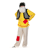 Карнавальный костюм "Дед/Домовой", рубаха, штаны, жилет, шапка, р.52-54, рост 182 см