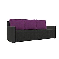 Диван «Алиса 4», рогожка, цвет savana грей-savana бери/теос блек, 130 × 185 см