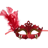 Карнавальная маска "Нежность" с пером, цвет МИКС