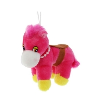 Мягкая игрушка-присоска "Лошадь с бусами" мордочка белая, цвета МИКС