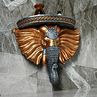 Консоль "Индийский Слон" бронза,серебро 40 х 38 см