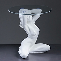 Подставка - стол светящийся "Девушка сидя" 50х39х52см