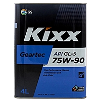 Масло трансмиссионное Kixx Geartec GL-5 75W-90 4 л п/синт.