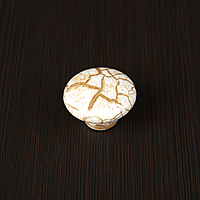Ручка кнопка Ceramics 011, керамическая, белая с текстурой