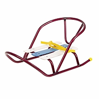 Санки кукольные, металлический каркас, цвет амарантовый