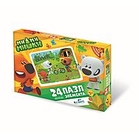 Пазл 24 эл. "Мой друг велосипед" + наклейки 04356