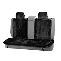 Накидки на заднее сиденье, нат. шерсть, 135 х 55 и 75 х 55 см, черный, набор 3 шт
