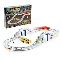 Автотрек "Граффити", работает от батареек, 1 машина+1 сменный кузов, длина трассы 180 см