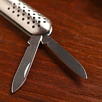 Нож складной "Коми"  3в1, рукоять металлик
