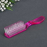 Расчёска массажная, прямоугольная, 17см, цвет МИКС