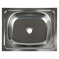 Мойка кухонная "Владикс", накладная, без сифона, 50х40 см, нержавеющая сталь 0.4 мм