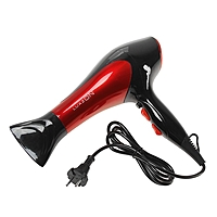 Фен для волос Luazon LGE-004, 3800Вт, 2 скорости, 3 температурных режима, красно-черный