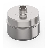 Заглушка с конденсатотводом, d 120 мм, нержавейка 0.5 мм, штуцер 3/4", внутренняя