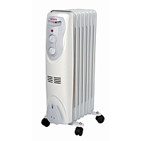Масляный обогреватель "Ресанта" ОМ-7Н, 1500 Вт, 7 секций, 15 кв.м, белый