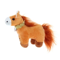 Мягкая игрушка-присоска "Лошадь" тесьма с камнем цвета МИКС