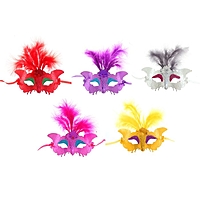 Карнавальная маска "Экзотика" с перьями, цвета МИКС