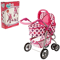 Коляска для кукол, трансформер 2в1, ручка регулируется, металлический каркас