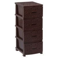 Комод 4 секции "Декор. Ажур", цвет коричневый