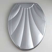 Сиденье для унитаза с крышкой «Ракушка», цвет серебристый перламутр