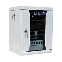 Шкаф коммутационный ЦМО ШРН-8.255-10 8U 320x305мм пер.дв.стекл серый