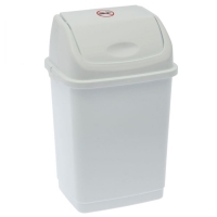 Контейнер для мусора 8 л "Камелия", цвет белый