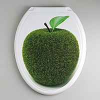 Сиденье для унитаза с крышкой Росспласт «Декор. Яблоко», цвет белый