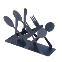 Салфетница "Приборы", цвет черный