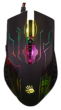 Мышь A4 Bloody Q51 черный/рисунок, оптическая (3200dpi), USB игровая (8but)