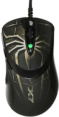 Мышь A4 Oscar Editor XL-747H коричневый рисунок лазерная, (3600dpi), USB2.0, игровая (6but)