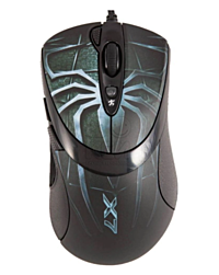 Мышь A4 Oscar Editor XL-747H рисунок голубой, лазерная (3600dpi), USB игровая (6but)