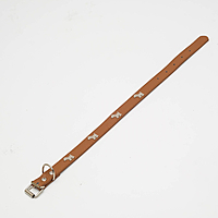 Ошейник "КАЛИПСО" декор собачка коричневый 2,0х46 см