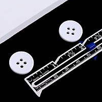 Набор инструментов для шитья, 3 предмета: вспарыватель, линейка, ножницы, цвет синий