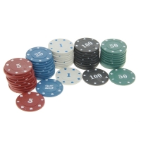 Набор фишек с номиналом для покера, 200 шт., в блистере