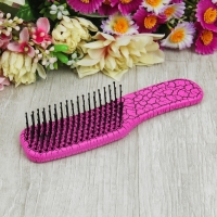Расчёска массажная, фигурная, цвет розовый