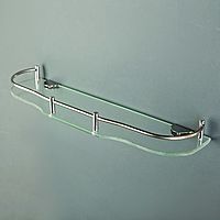 Полка для ванной комнаты, 40×11×4 см, металл, стекло