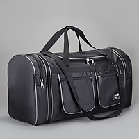 Сумка дорожная на молнии, 1 отдел, 4 наружных кармана, цвет чёрный