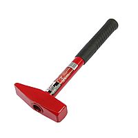 Молоток слесарный LOM, квадратный боек, металлическая обрезиненная рукоятка, 800 г