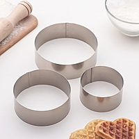 Набор форм для выпечки "Круг", 3 шт