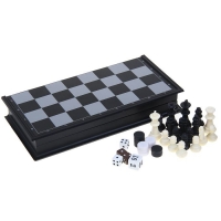 Игра настольная 3 в 1: шахматы, шашки, нарды, поле 25 × 25 см