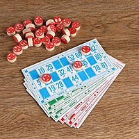 Игра настольная "Лото", набор: карточки, фишки с номиналом